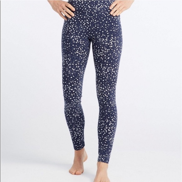 L.L. Bean Star Print Navy Leggings Size XL - Picture 1 of 9